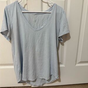 lululemon athletica Soft Blue V-Neck Tee
